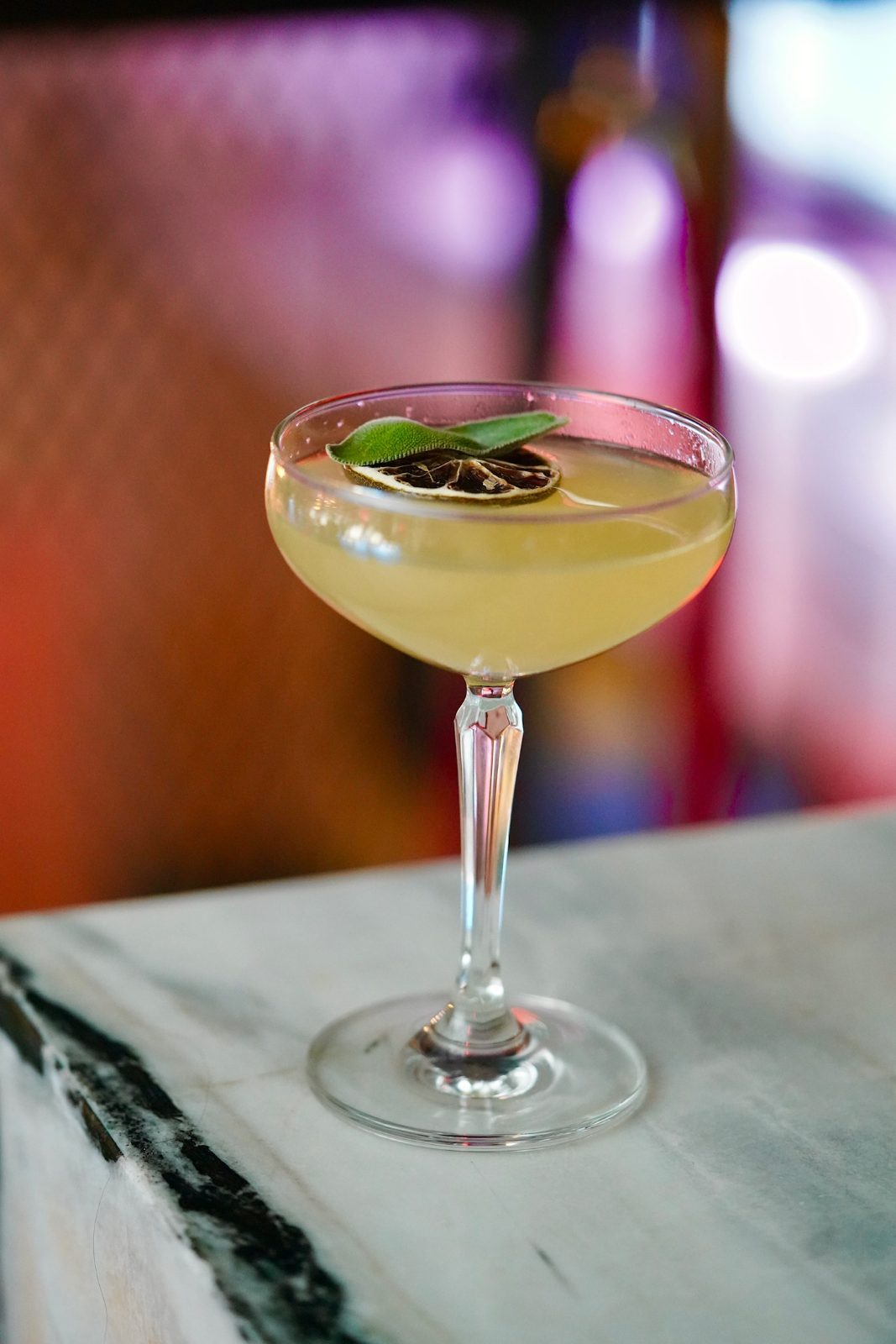 A classic cocktail served at Madarae happy hour