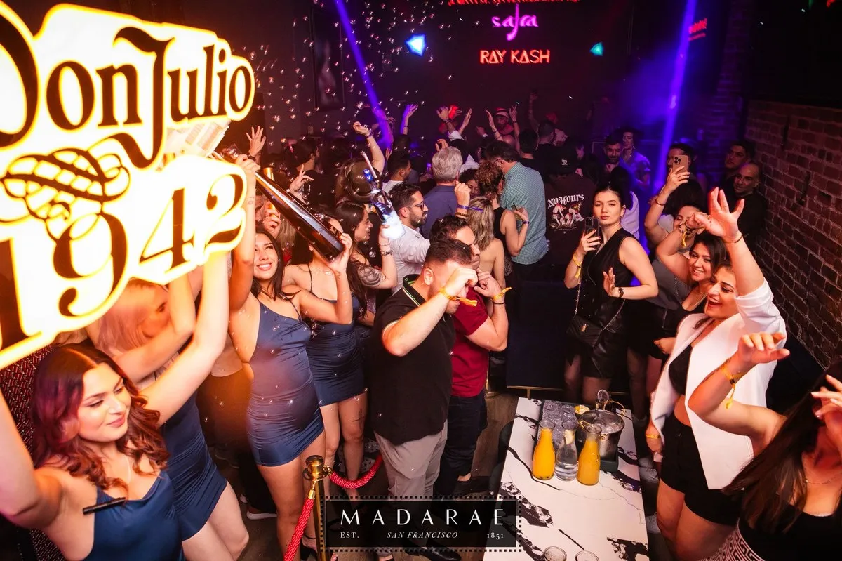 Don Julio 1942 bottle service in the crowd