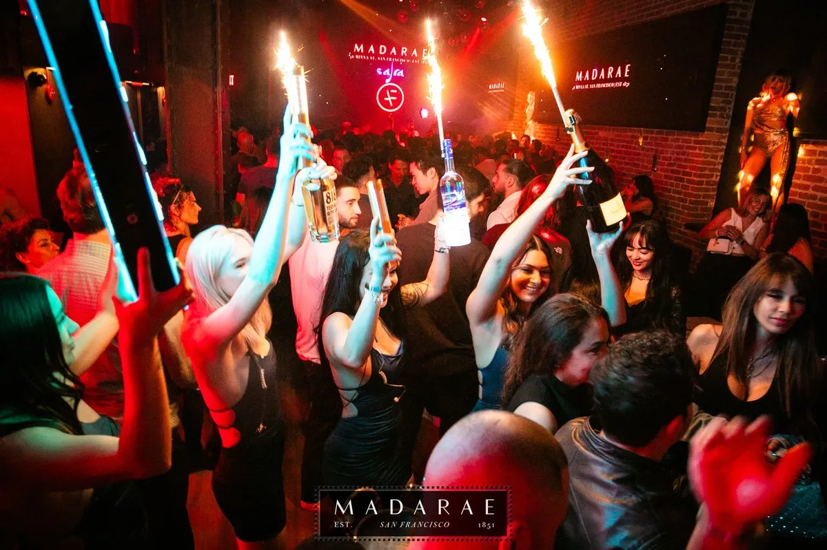 Bottle parade with sparklers
