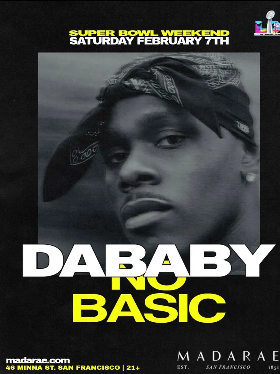 DaBaby event flyer