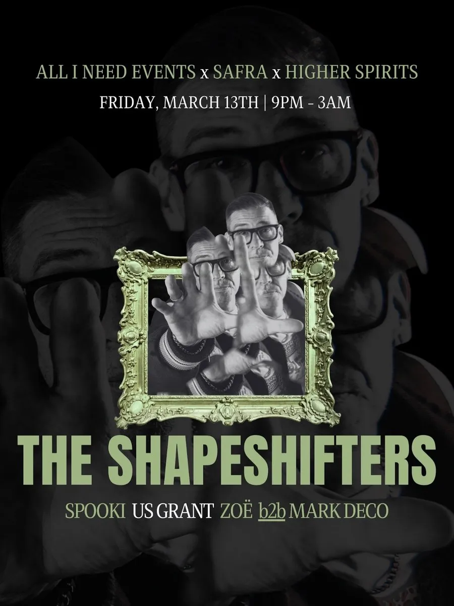 The Shapeshifters event flyer