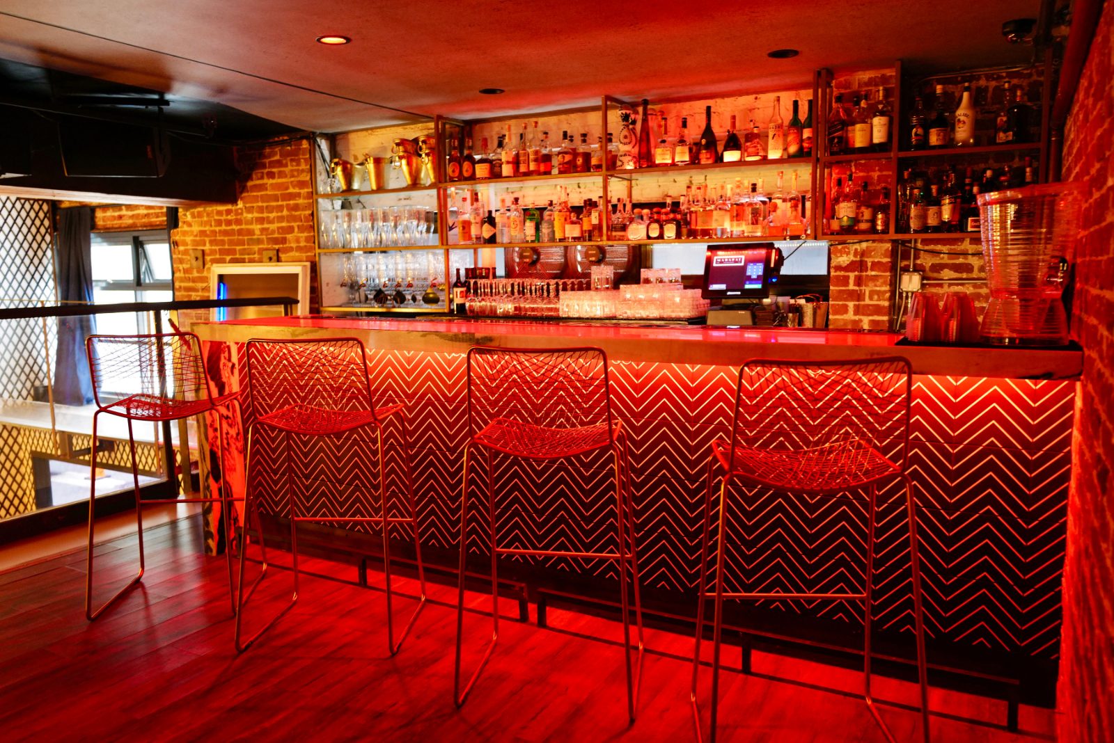 The private mezzanine bar at Madarae